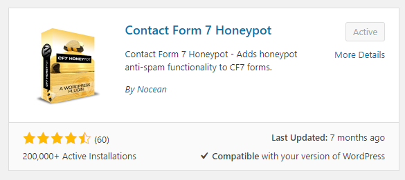 contact form 7 honeypot