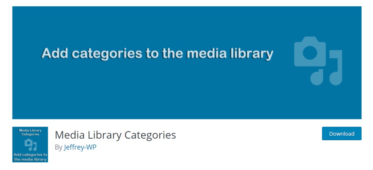 media library categories wordpress