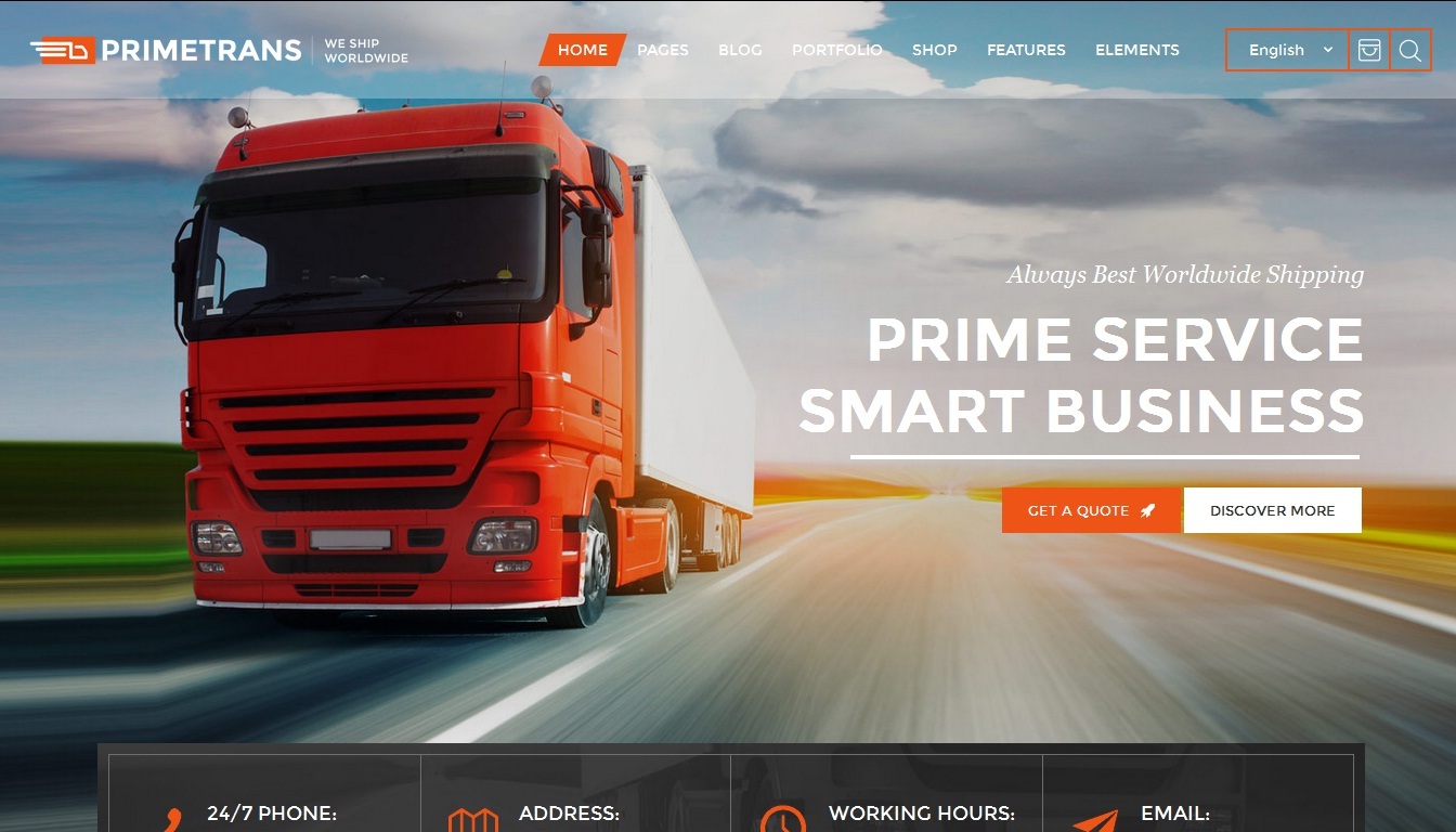 Logistic Cargo Trucking - Tema WordPress