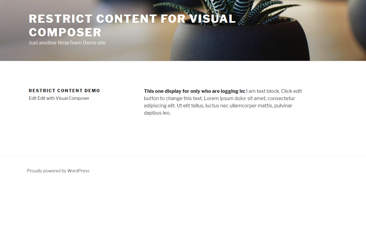 Restrict Content display at frontend