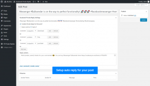 Setup auto reply for your post