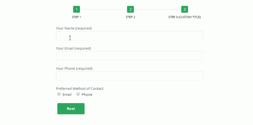 contact form 7 multi-step demo