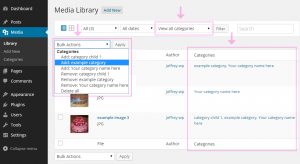 media library categories 1