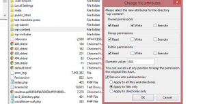 file permission fix wp media library