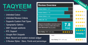 Taqyeem wp plugin