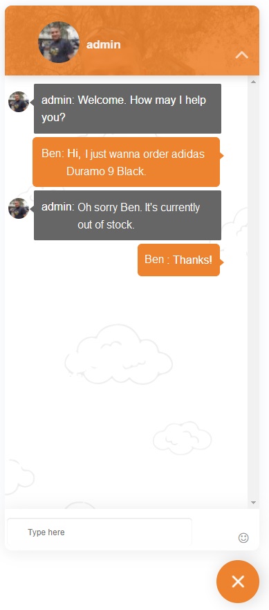 adidas online chat