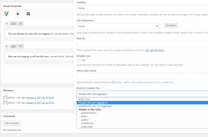 Restrict Content for Visual Composer