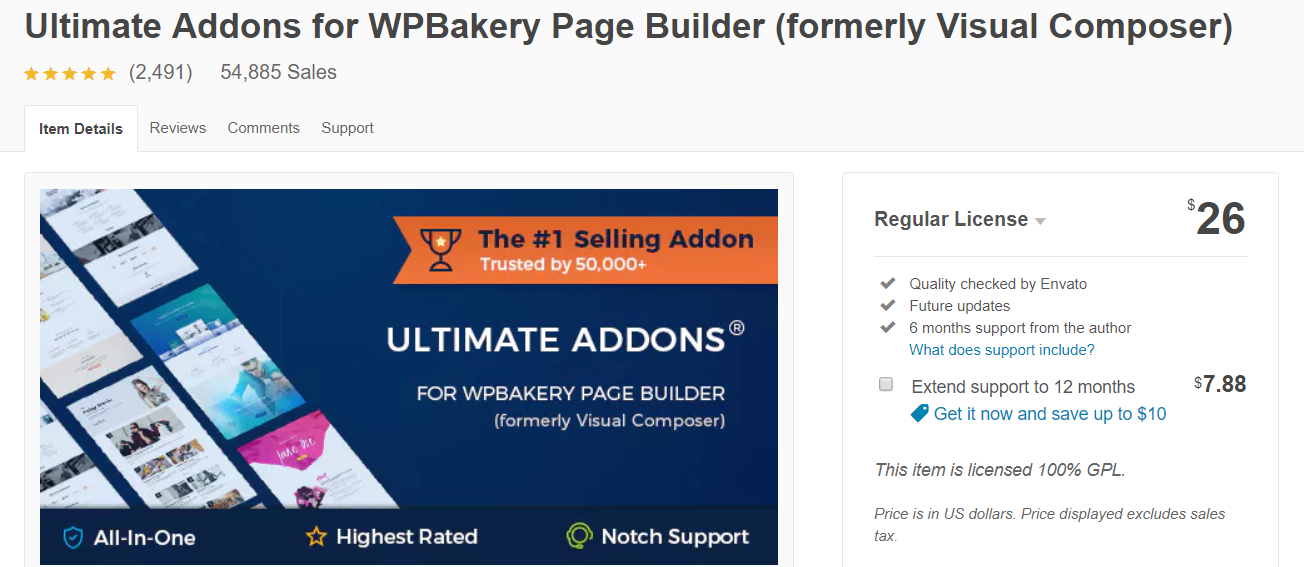 Ultimate Addons for WPBakery Page Builder