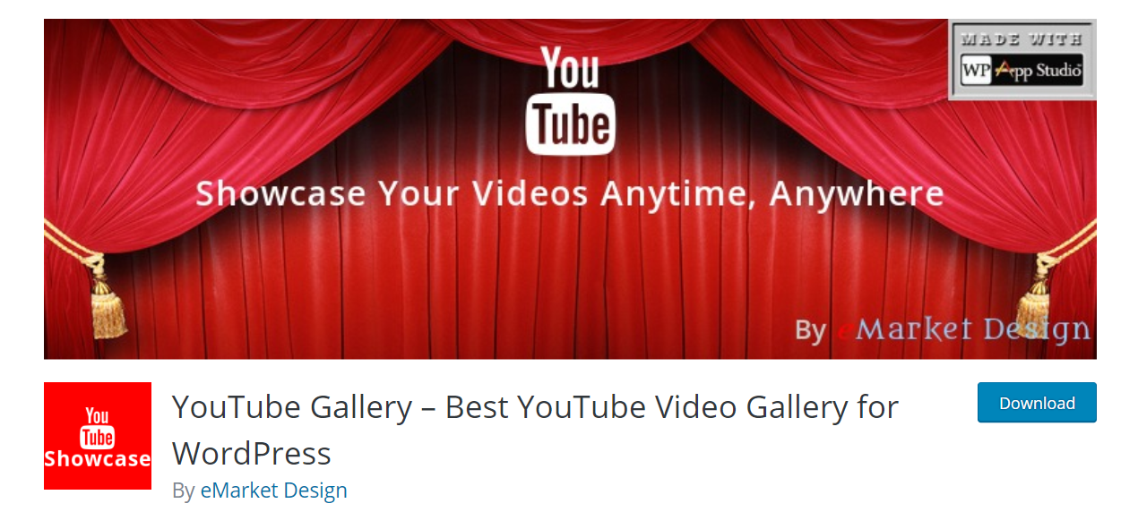 YouTube Showcase – Video Gallery Free WordPress Plugin