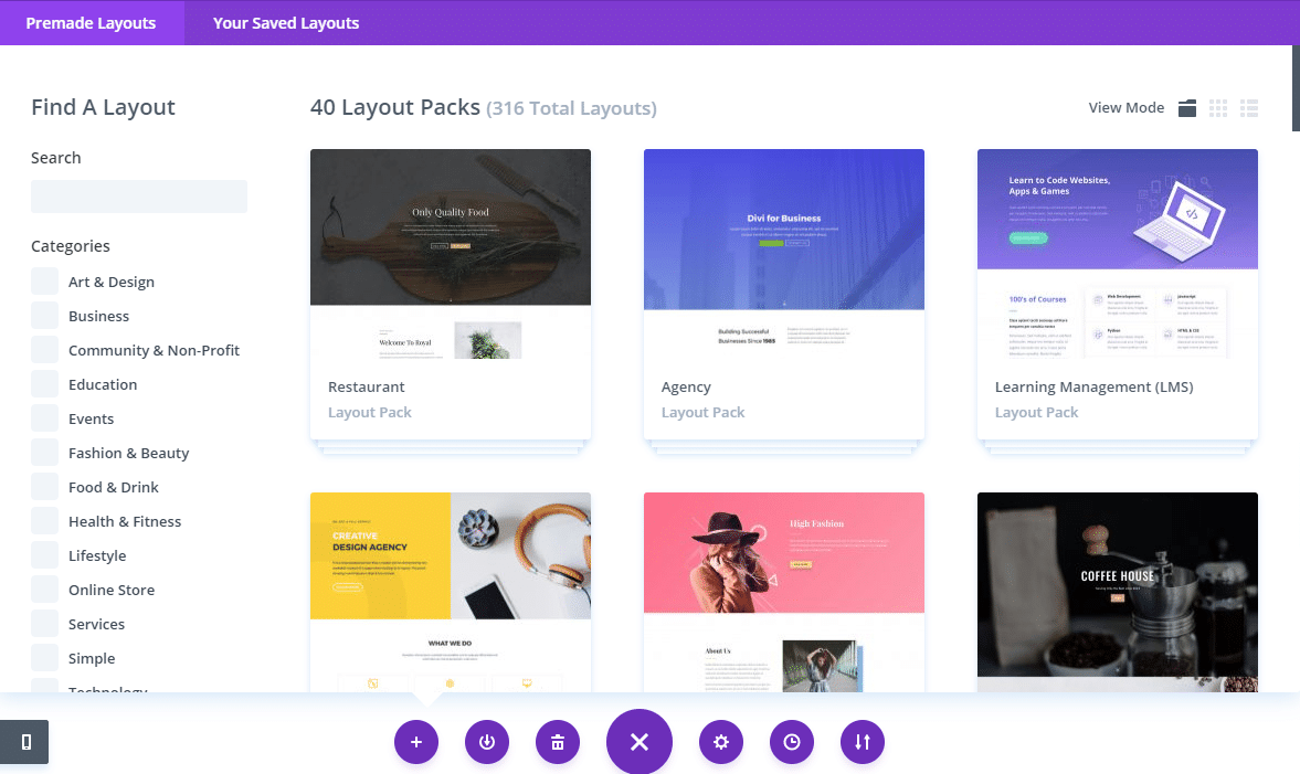 divi builder templates