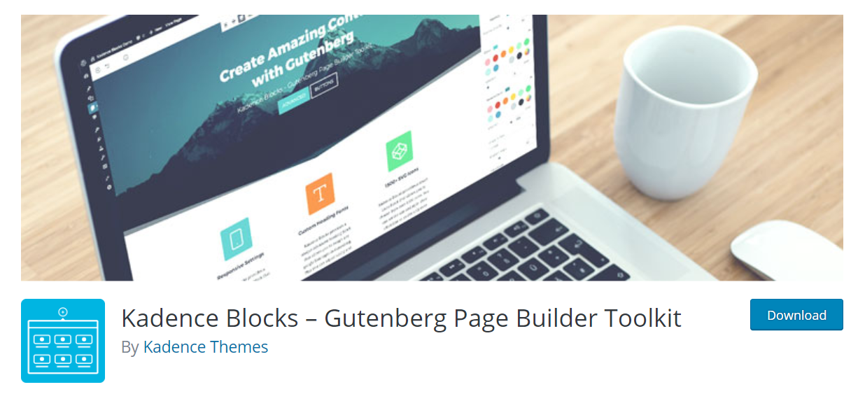 Kadence Blocks wordpress plugin