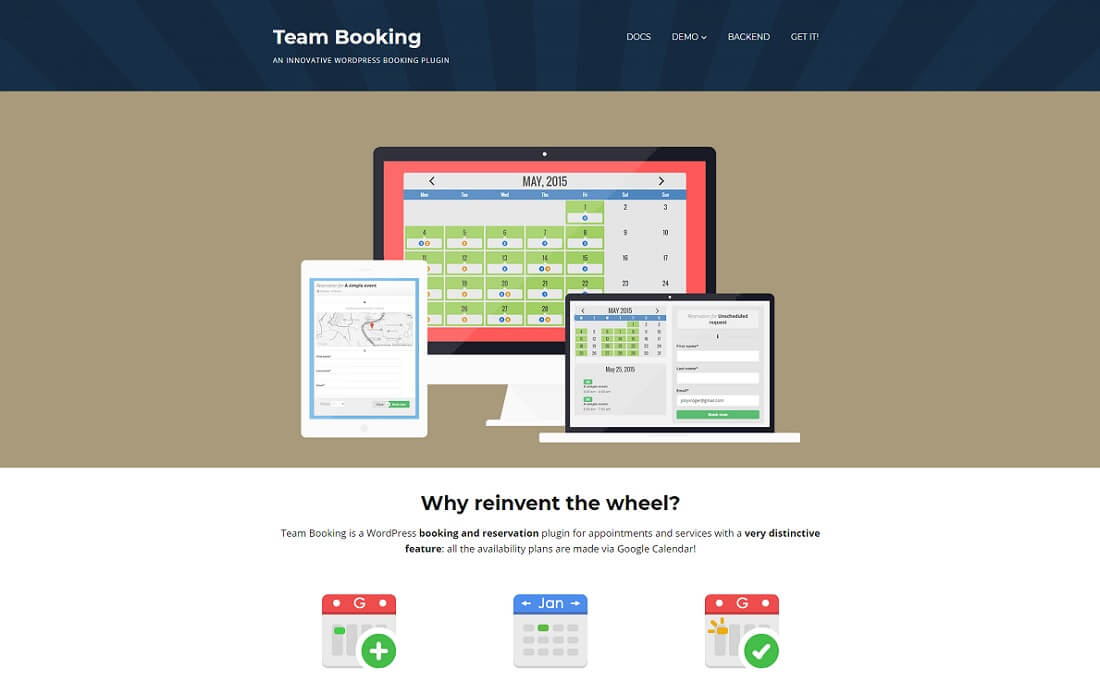 team booking plugin - wordpress booking plugins