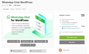 whatsapp chat wordpress