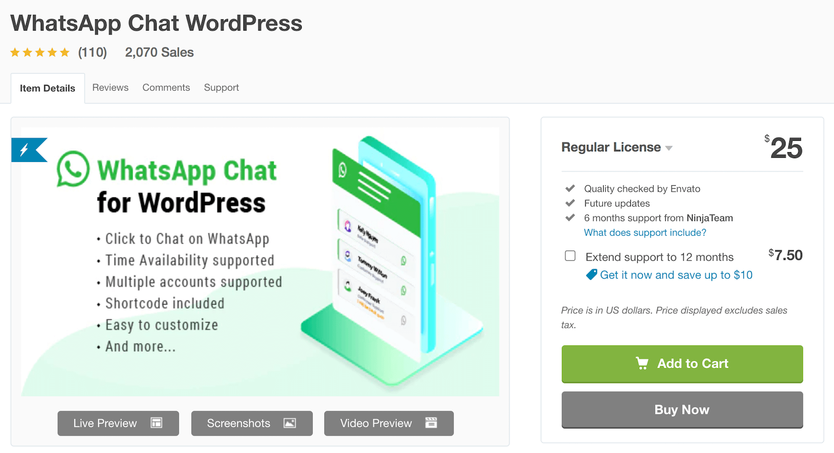 WhatsApp for WordPress