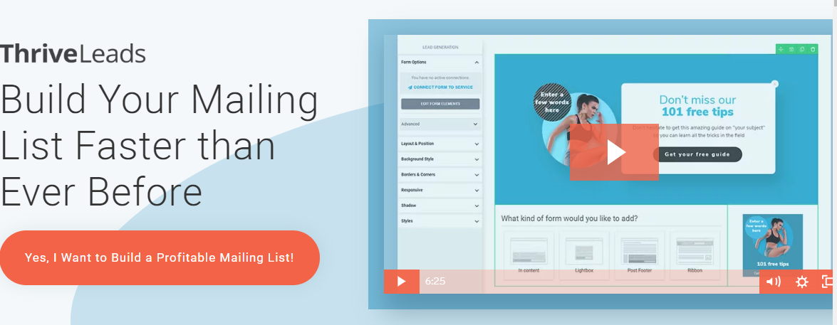 ThriveLeads - Build your marketing email list
