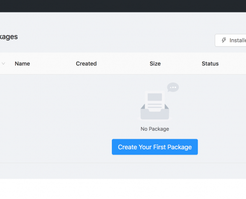 FastDup - Create new package in WordPress dashboard