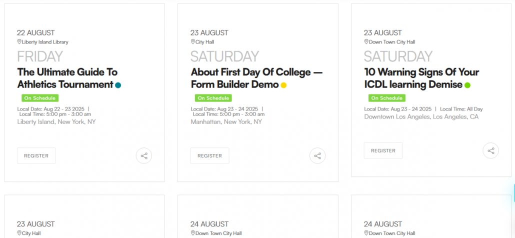 Modern Events Calendar demo