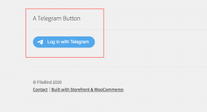 log in with telegram button