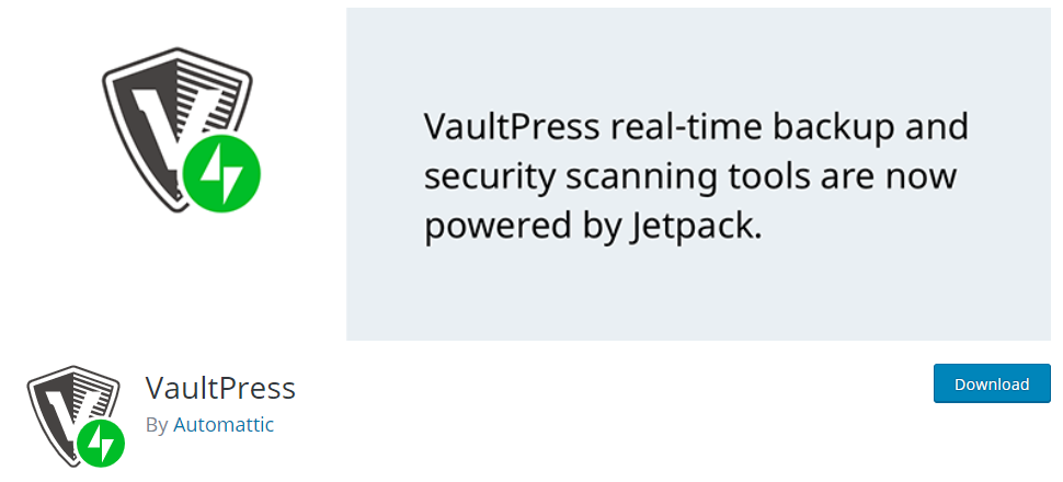 VaultPress is a WordPress security plugin by Automattic