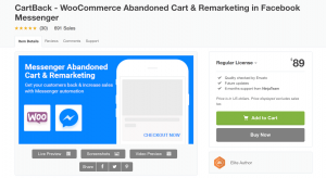 CartBack Abandoned Cart plugin for WooCommerce