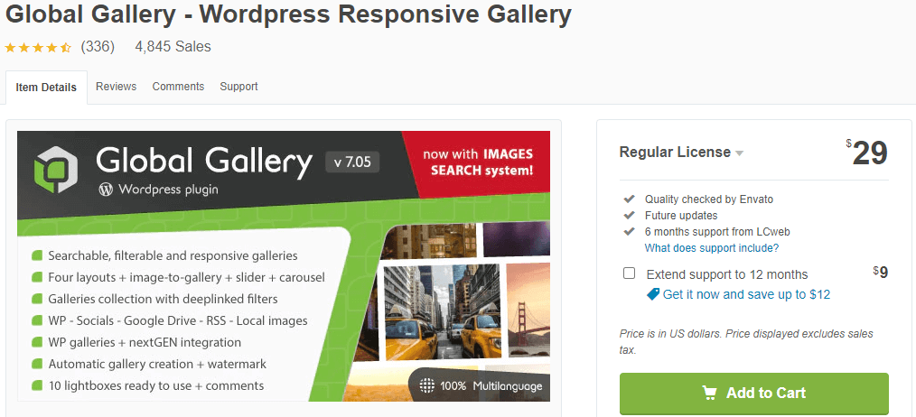 Global Gallery - WordPress Responsive Gallery 