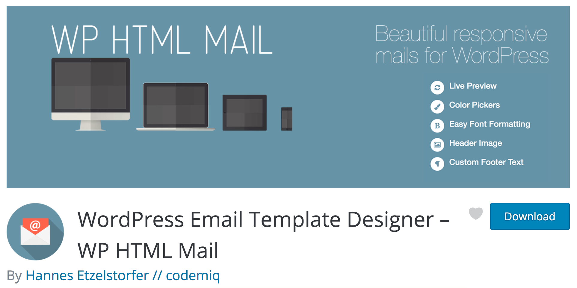 WP HTML Mail – Email Designer