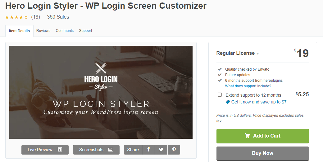 Hero Login Styler