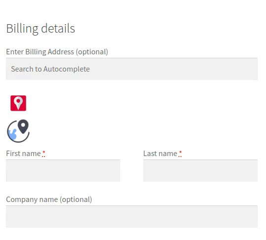 A gif showing Checkout Address Autofill for WooCommerce