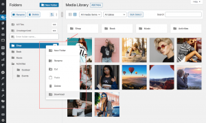 Export or download a WP media folder easily