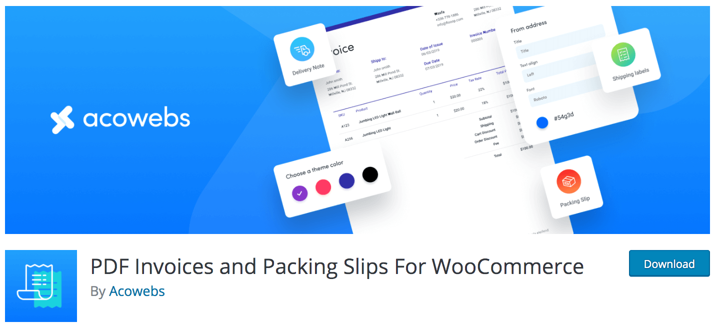 PDF Invoice and Packing Slip for WooCommerce