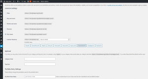 WordPress Permalinks Settings