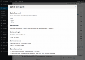 Settings for Content Style Guide and Grammar Checker in WordPress