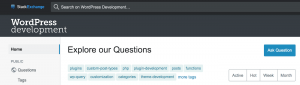 WordPress development support forum