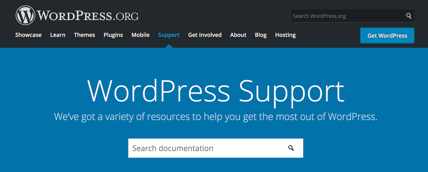 WordPress support forums