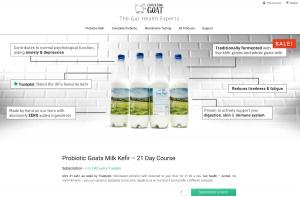 Chuckling Goat kefir subscription shop page