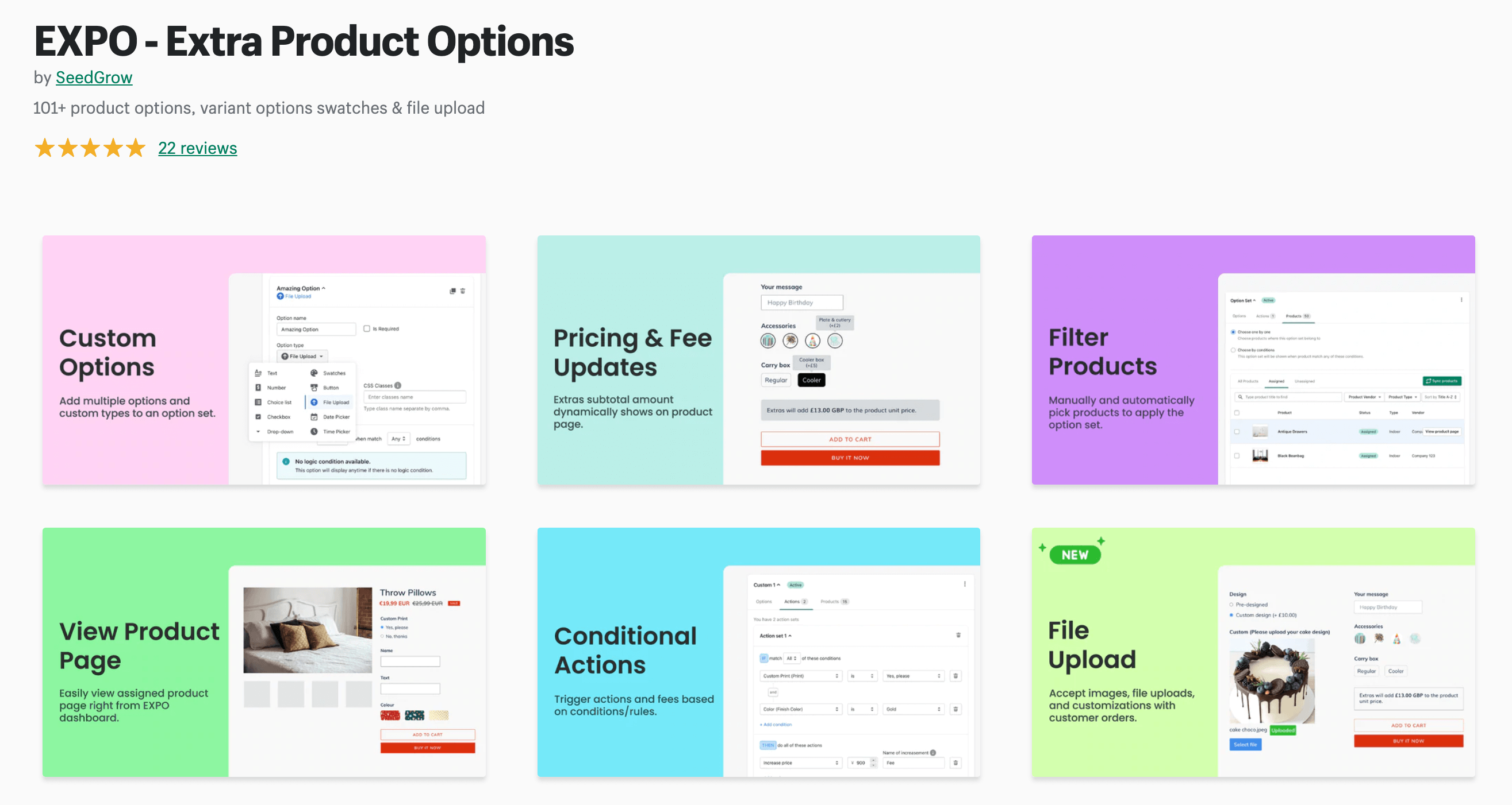 EXPO ‑ Extra Product Options banner