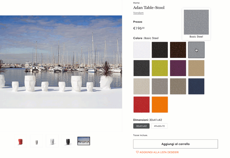 variation swatch image hover effect