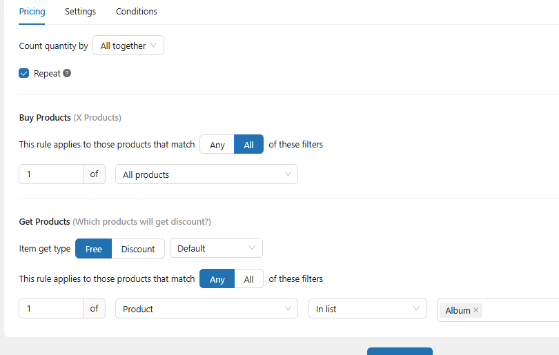 buy x get y product