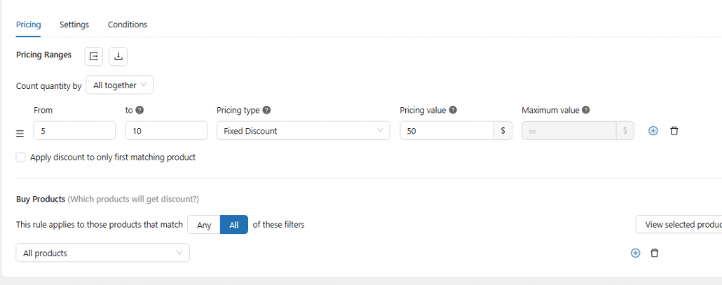 fixed discount
