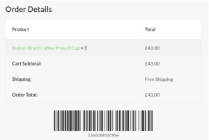 WooCommerce Order Barcode