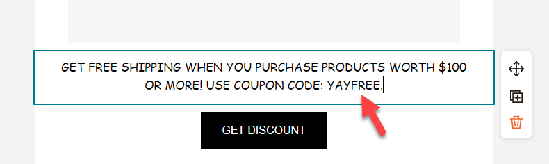 YAYFREE campaign - woocommerce send coupon by email