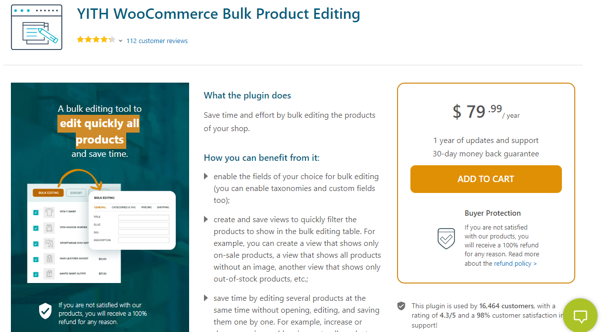 YITH WooCommerce Bulk Product Editing - bulk edit in WooCommerce