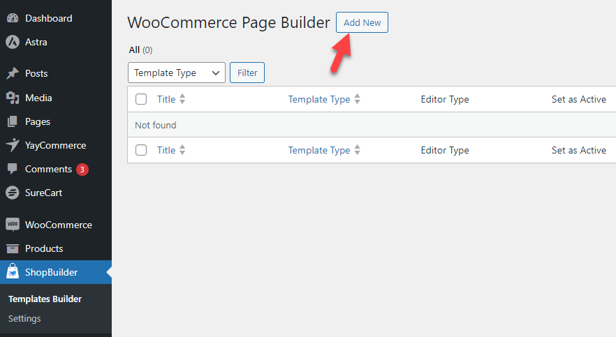add new template - Edit WooCommerce Product Page