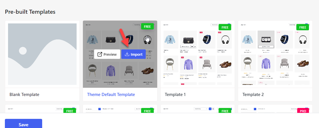 import template - Edit WooCommerce Product Page