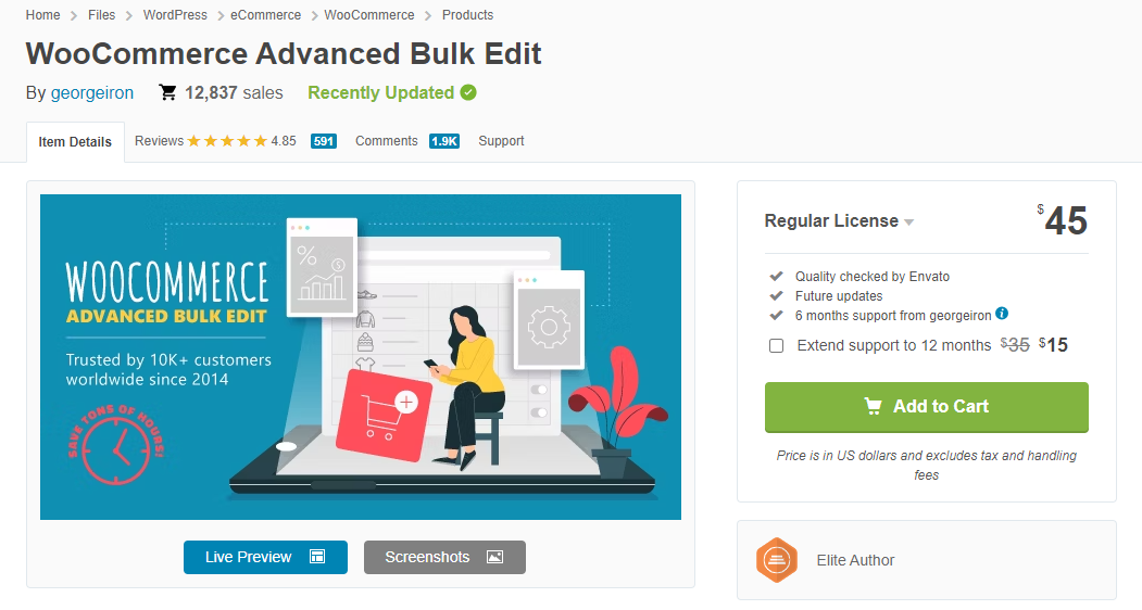 WooCommerce advanced bulk edit - bulk edit in WooCommerce