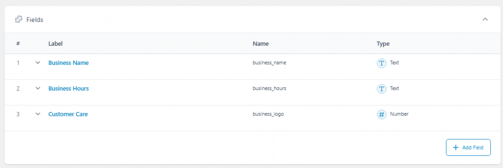 completed fields