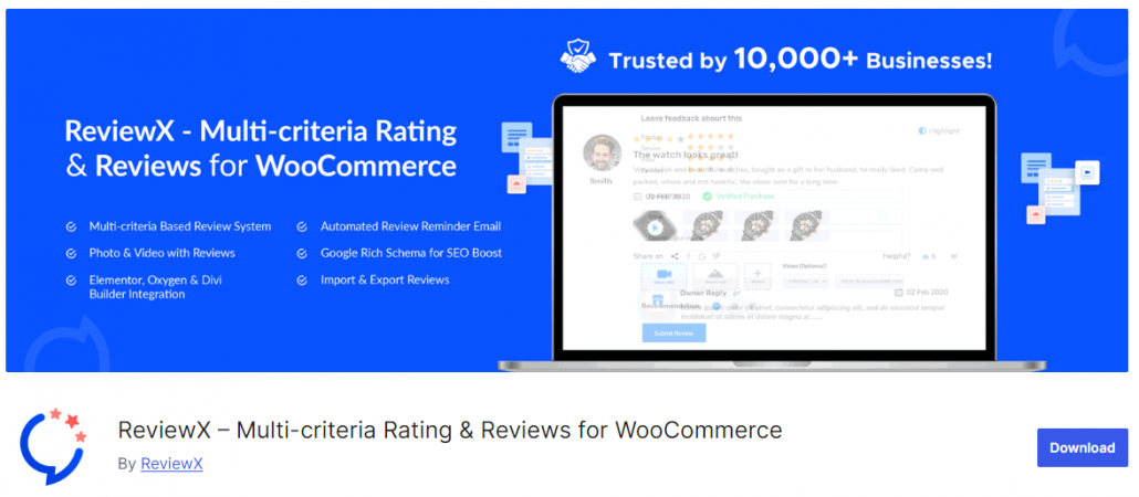 reviewx - product review plugin for woocommerce