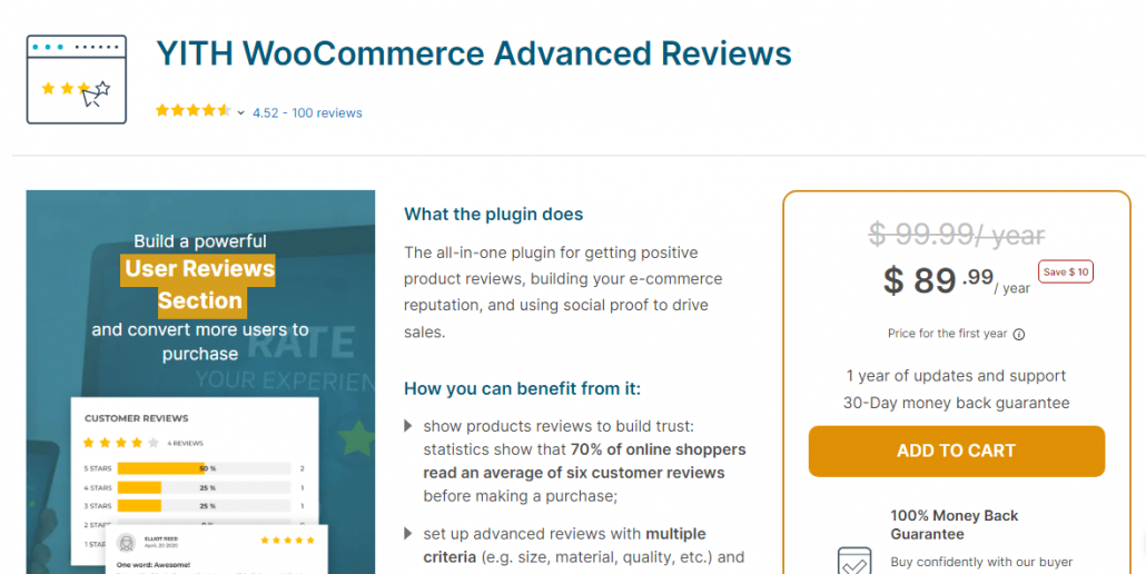 yith product review plugin