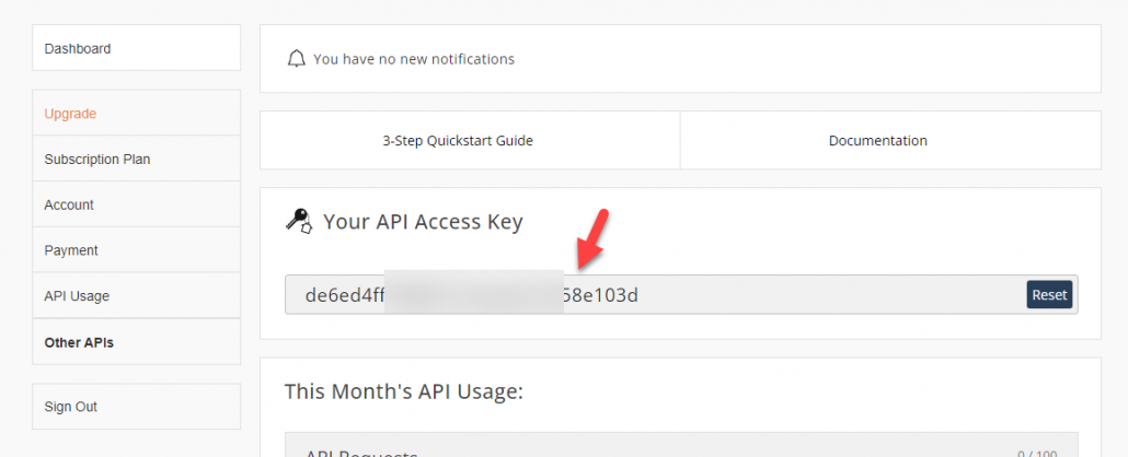 api key