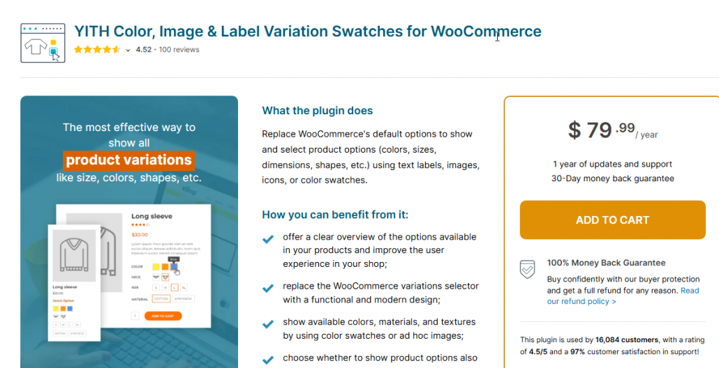 YITH Color, Image & Label Variation Swatches for WooCommerce